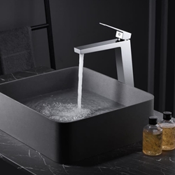 Grifo de lavabo alto monomando serie ART acabado cromo - Imagen 1