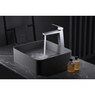 Grifo de lavabo alto monomando serie ART acabado cromo - Imagen 1