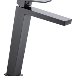 Grifo de lavabo alto monomando serie ART acabado negro-gun metal - Imagen 2