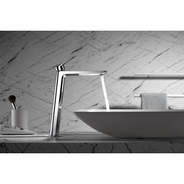 Grifo de lavabo alto monomando serie BELGICA acabado cromado - Imagen 1