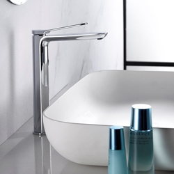 Grifo de lavabo alto monomando serie DINAMARCA acabado cromo - Imagen 1