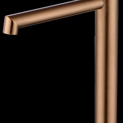 Grifo de lavabo alto monomando serie LINE acabado oro rosa cepillado - Imagen 2