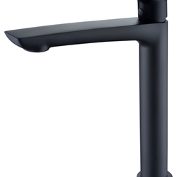 Grifo de lavabo alto monomando serie LUXOR acabado negro mate - Imagen 1