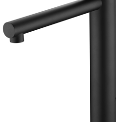 Grifo de lavabo alto monomando serie MILOS acabado oro rosa brillo / negro mate - Imagen 2