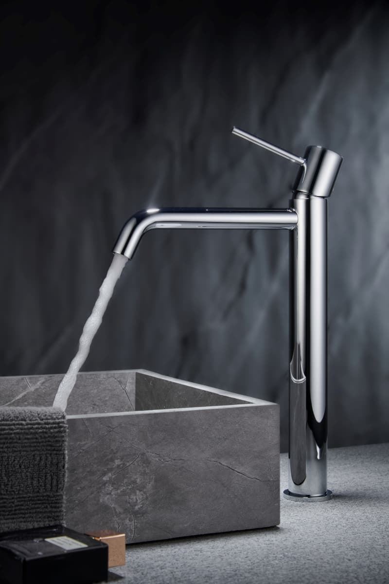 Grifo de lavabo alto monomando serie MONZA acabado cromo - Imagen 1