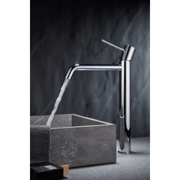 Grifo de lavabo alto monomando serie MONZA acabado cromo - Imagen 1