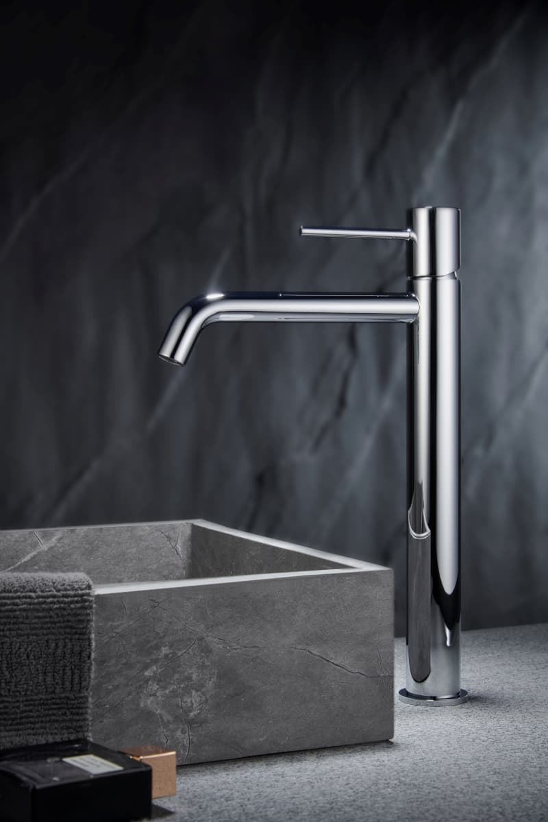 Grifo de lavabo alto monomando serie MONZA acabado cromo - Imagen 2