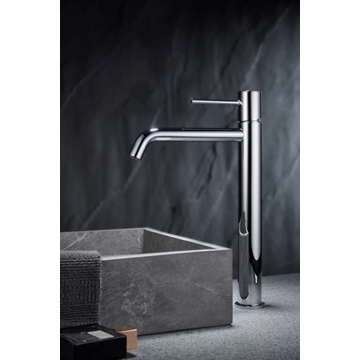 Grifo de lavabo alto monomando serie MONZA acabado cromo - Imagen 2