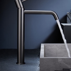 Grifo de lavabo alto monomando serie MONZA acabado negro gun metal - Imagen 1