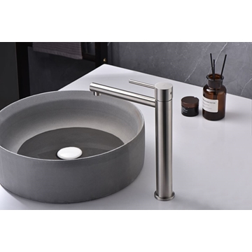 Grifo de lavabo alto monomando serie MOSCU acabado acero S.316 - Imagen 1