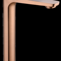 Grifo de lavabo alto monomando serie NAPOLES acabado oro rosa cepillado - Imagen 2