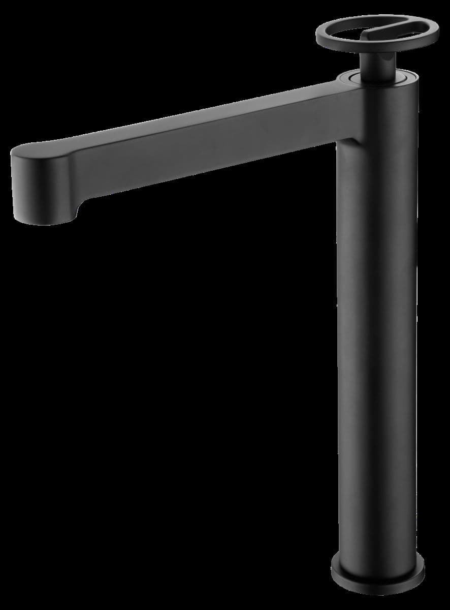 Grifo de lavabo alto monomando serie OLIMPO acabado negro mate - Imagen 1