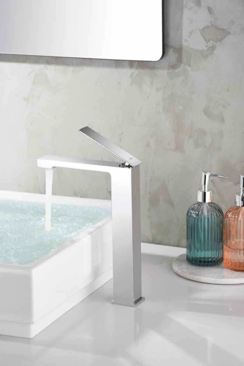 Grifo de lavabo alto monomando serie PISA acabado cromo - Imagen 1