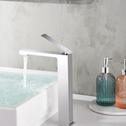 Grifo de lavabo alto monomando serie PISA acabado cromo - Imagen 1