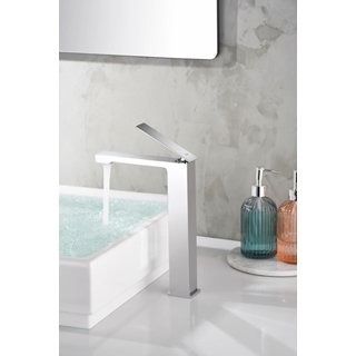 Grifo de lavabo alto monomando serie PISA acabado cromo - Imagen 1