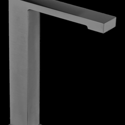 Grifo de lavabo alto monomando serie PISA acabado negro gun metal - Imagen 1