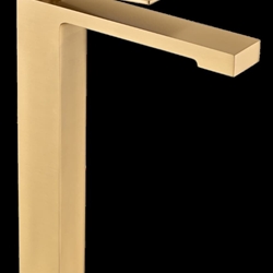 Grifo de lavabo alto monomando serie PISA acabado oro cepillado - Imagen 2