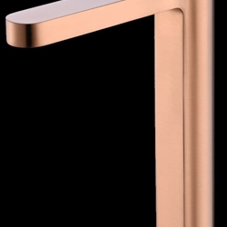 Grifo de lavabo alto monomando serie ROMA acabado oro rosa cepillado - Imagen 2