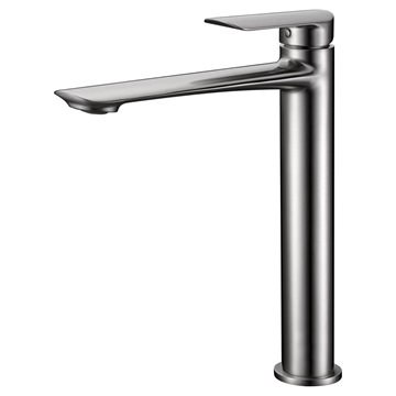 Grifo de lavabo alto monomando serie URAL acabado niquel cepillado - Imagen 2