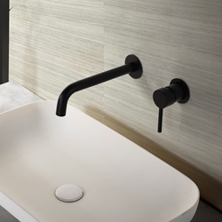 Grifo de lavabo monomando empotrado modelo ETNA acabado negro mate - Imagen 1