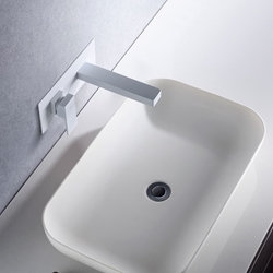 Grifo de lavabo monomando empotrado modelo SUIZA acabado blanco mate - Imagen 1