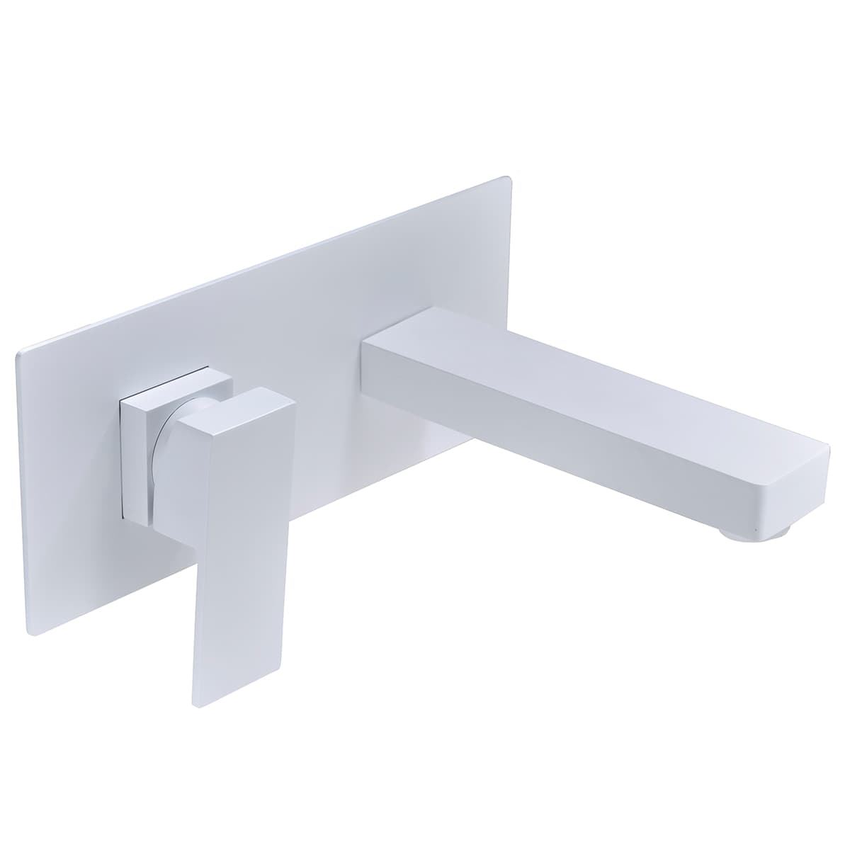 Grifo de lavabo monomando empotrado modelo SUIZA acabado blanco mate - Imagen 2