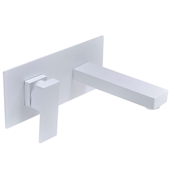 Grifo de lavabo monomando empotrado modelo SUIZA acabado blanco mate - Imagen 2
