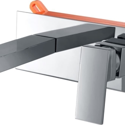 Grifo de lavabo monomando empotrado modelo SUIZA acabado cromo - Imagen 2