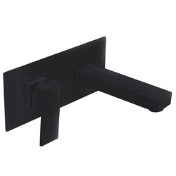 Grifo de lavabo monomando empotrado modelo SUIZA acabado negro mate - Imagen 2