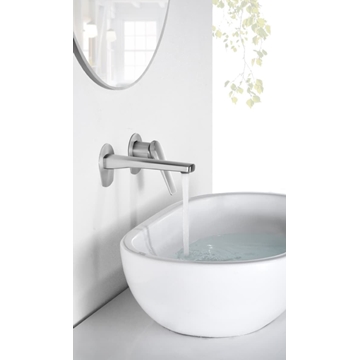 Grifo de lavabo monomando empotrado serie DELOS acabado acero S.316 - Imagen 1