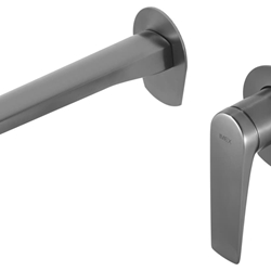 Grifo de lavabo monomando empotrado serie DELOS acabado black gun metal - Imagen 2