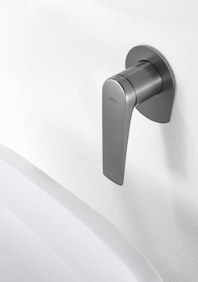 Grifo de lavabo monomando empotrado serie DELOS acabado black gun metal - Imagen 4