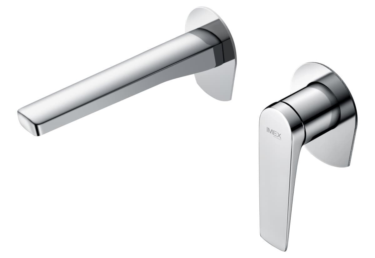 Grifo de lavabo monomando empotrado serie DELOS acabado cromo - Imagen 2