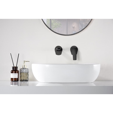 Grifo de lavabo monomando empotrado serie DELOS acabado negro mate - Imagen 1