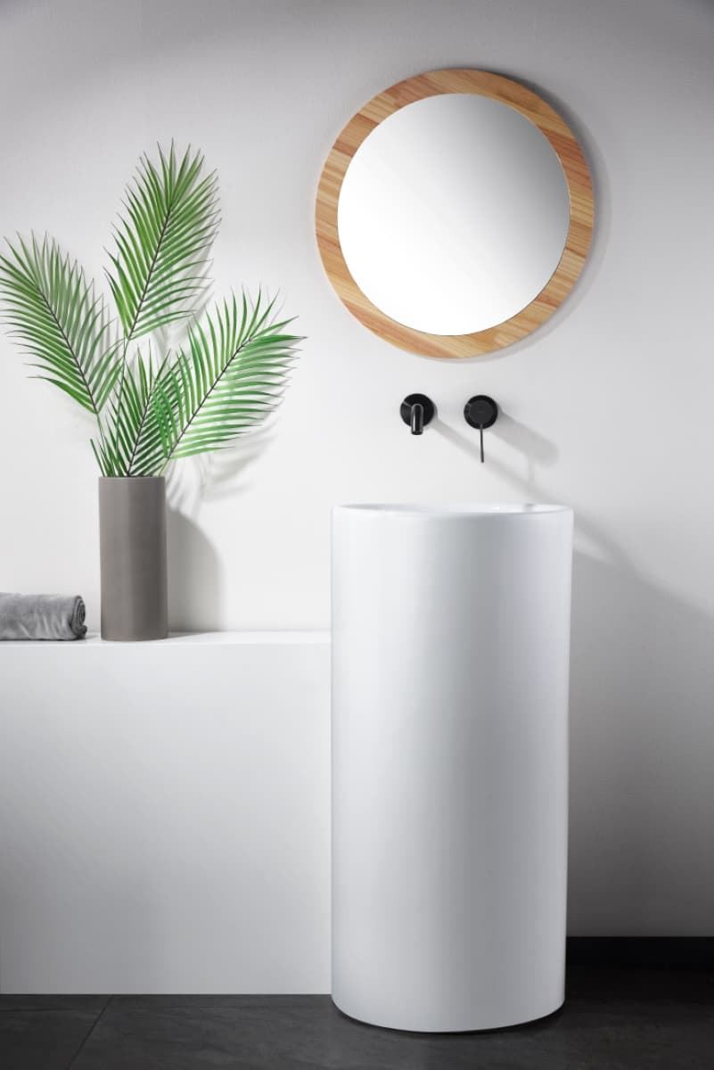 Grifo de lavabo monomando empotrado serie GENOVA acabado negro gun metal - Imagen 1