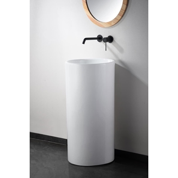 Grifo de lavabo monomando empotrado serie GENOVA acabado negro mate - Imagen 1