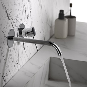 Grifo de lavabo monomando empotrado serie MILOS acabado cromo - Imagen 1