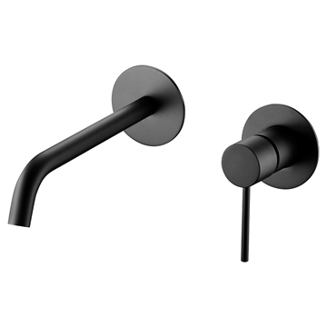 Grifo de lavabo monomando empotrado serie MILOS acabado negro mate - Imagen 2