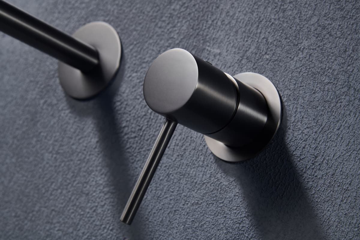 Grifo de lavabo monomando empotrado serie MONZA acabado black gun metal - Imagen 3