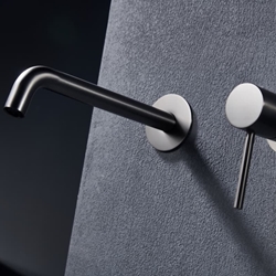 Grifo de lavabo monomando empotrado serie MONZA acabado negro gun metal - Imagen 2