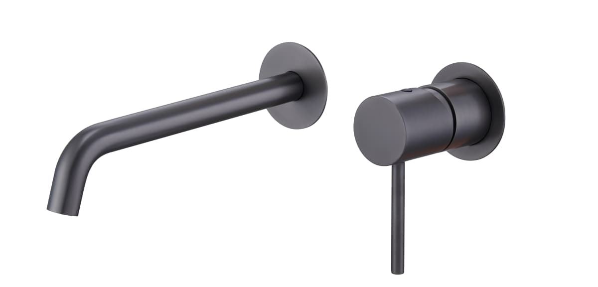 Grifo de lavabo monomando empotrado serie MONZA acabado negro gun metal - Imagen 4