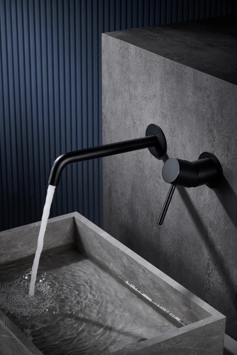 Grifo de lavabo monomando empotrado serie MONZA acabado negro mate - Imagen 3