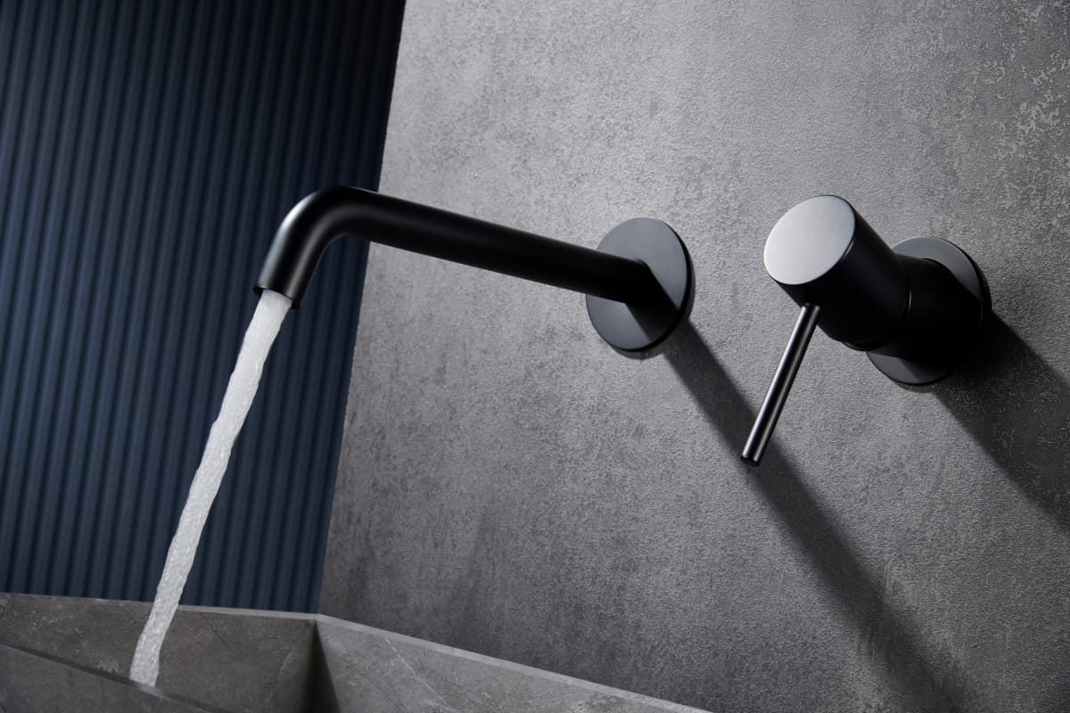 Grifo de lavabo monomando empotrado serie MONZA acabado negro mate - Imagen 4