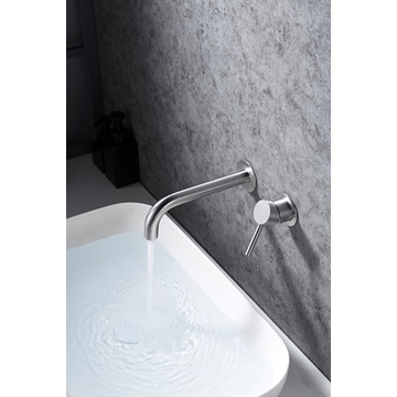 Grifo de lavabo monomando empotrado serie MOSCU acabado acero S.316 - Imagen 1