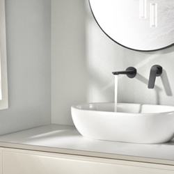 Grifo de lavabo monomando empotrado serie NAPOLES acabado negro mate - Imagen 1