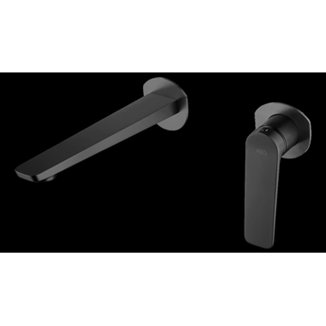 Grifo de lavabo monomando empotrado serie NAPOLES acabado negro mate - Imagen 2