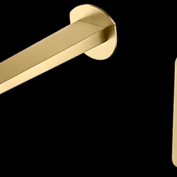 Grifo de lavabo monomando empotrado serie NAPOLES acabado oro cepillado - Imagen 2