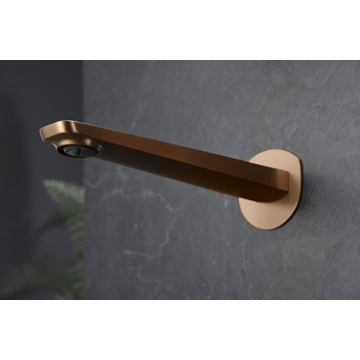 Grifo de lavabo monomando empotrado serie NAPOLES acabado oro rosa cepillado - Imagen 2