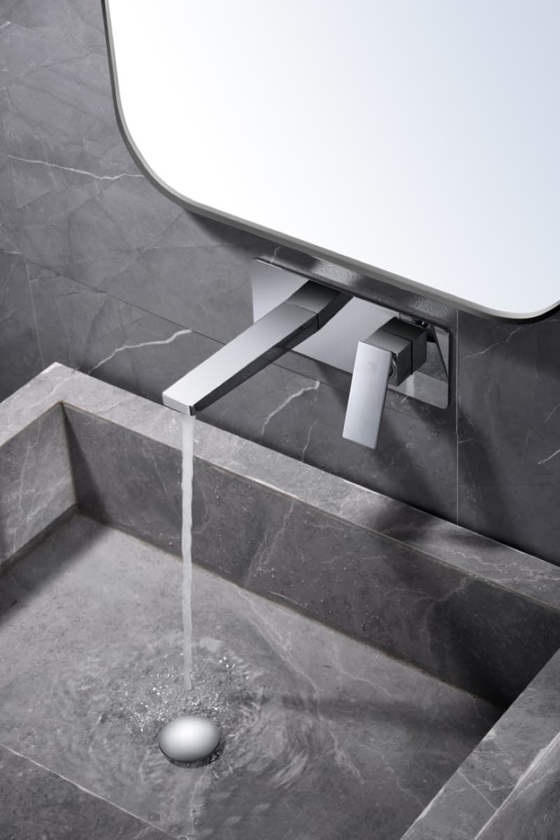 Grifo de lavabo monomando empotrado serie PISA acabado cromo - Imagen 1