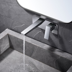 Grifo de lavabo monomando empotrado serie PISA acabado cromo - Imagen 1